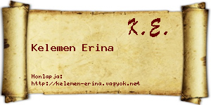 Kelemen Erina névjegykártya
